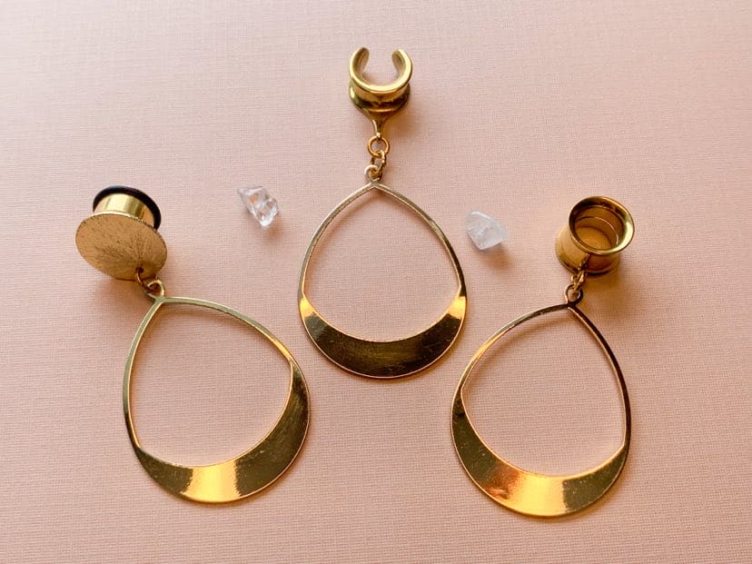 18k Gold Plated Tear Hoops