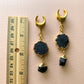 Black Agate and Tourmaline Dangles