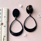 Black Tear Acetate Hoops