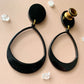 Black Tear Acetate Hoops