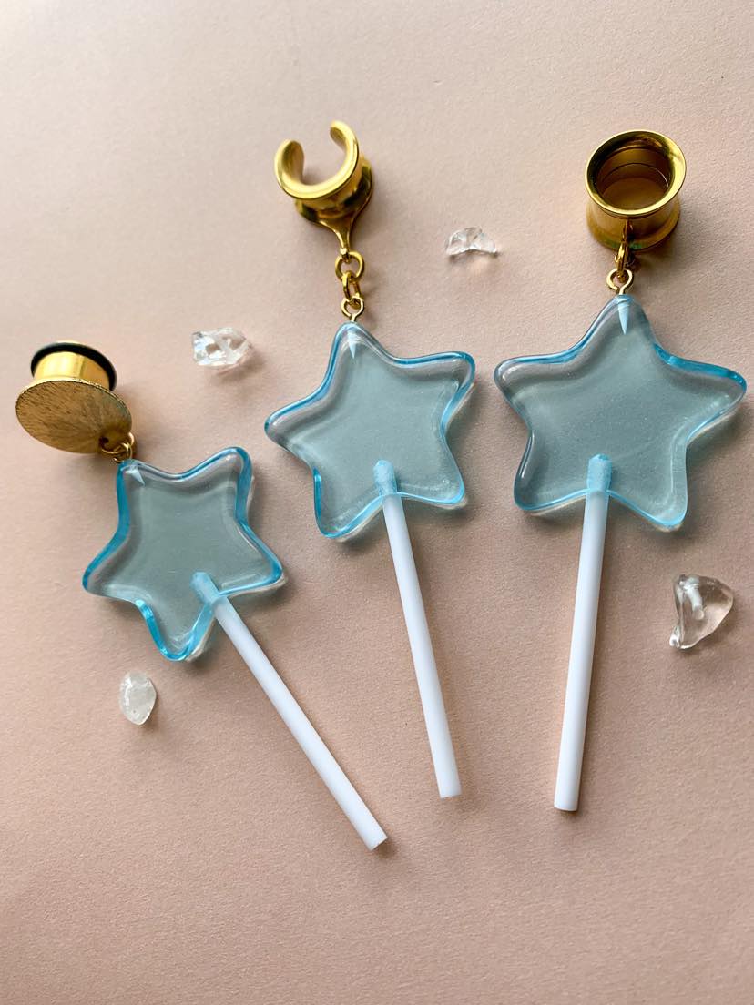 Blue Star Lollipops