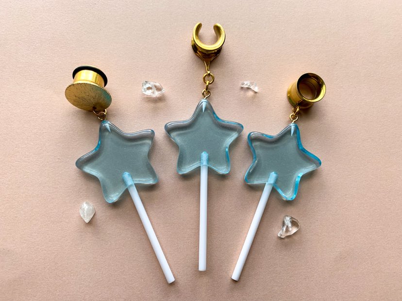 Blue Star Lollipops