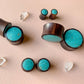 Crushed Turquoise Wooden Plugs