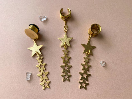 Gold Shooting Star Dangles