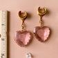 Large Pink Glass Hearts