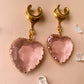 Large Pink Glass Hearts