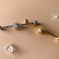 Gold Or Silver Opal Starburst Industrial Barbell