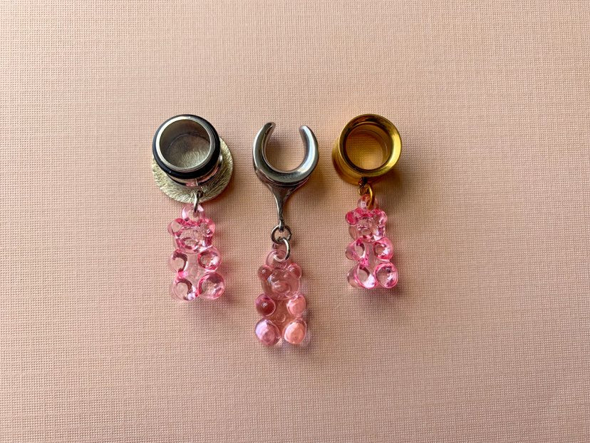 Gold Or Silver Small Pink Gummy Bears