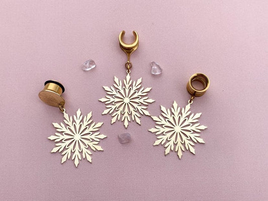 Golden Steel Snowflakes