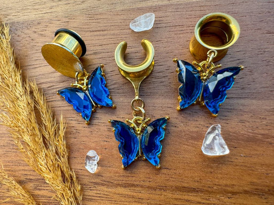 Gold & Blue Butterflies