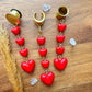 Gold & Red 4-Tier Hearts