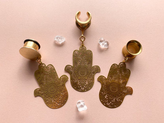 Gold Hamsa Dangles