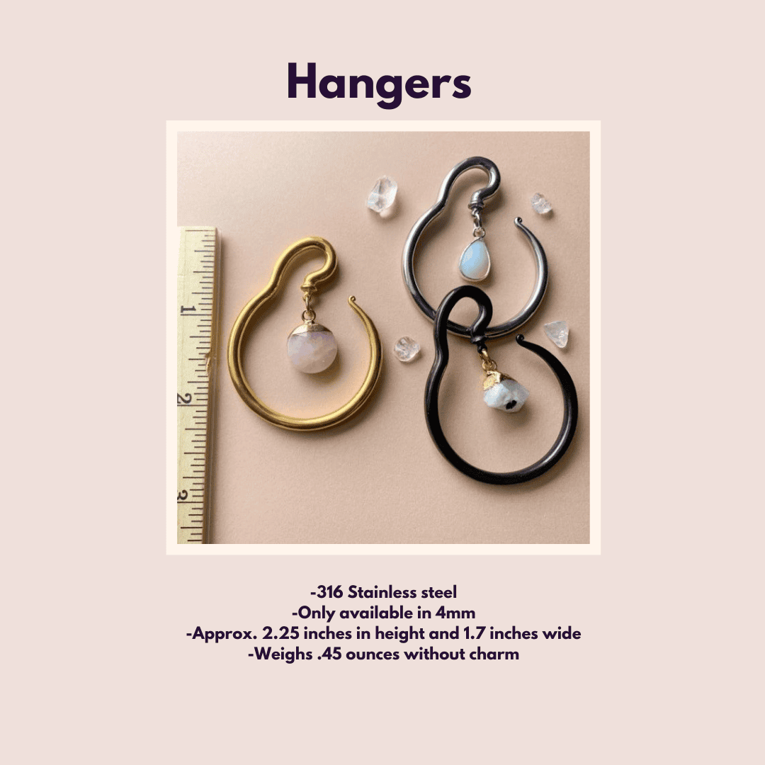 Gold Spiral Hangers With Oval Tear