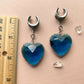 Large Blue Glass Hearts