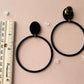 Large Black Acetate Hoops