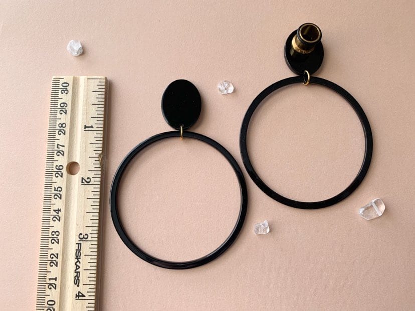 Large Black Acetate Hoops