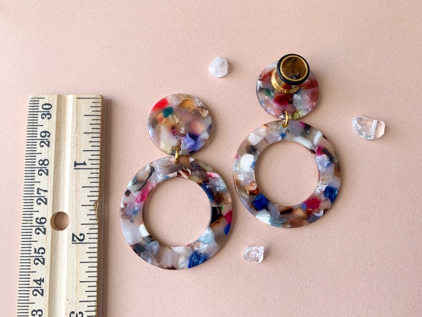 Multicolor Acetate Hoops