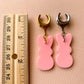 Silver Or Gold Pink Bunny Rabbits