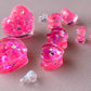 Pink Glitter Acrylic Hearts