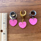 Pink Mother's Day Heart Earrings