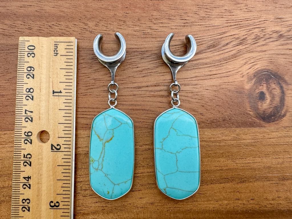 Polished Turquoise Dangles