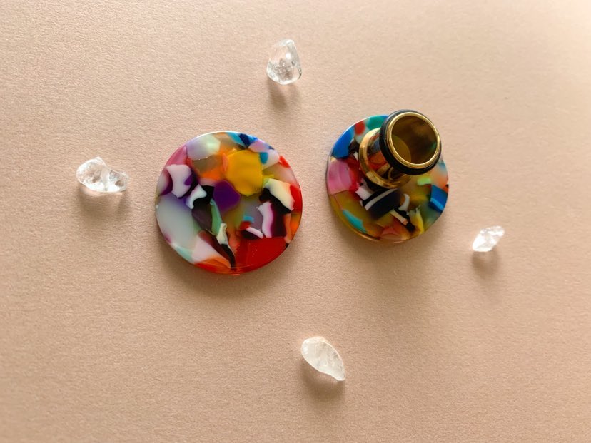 Rainbow Marble Studs