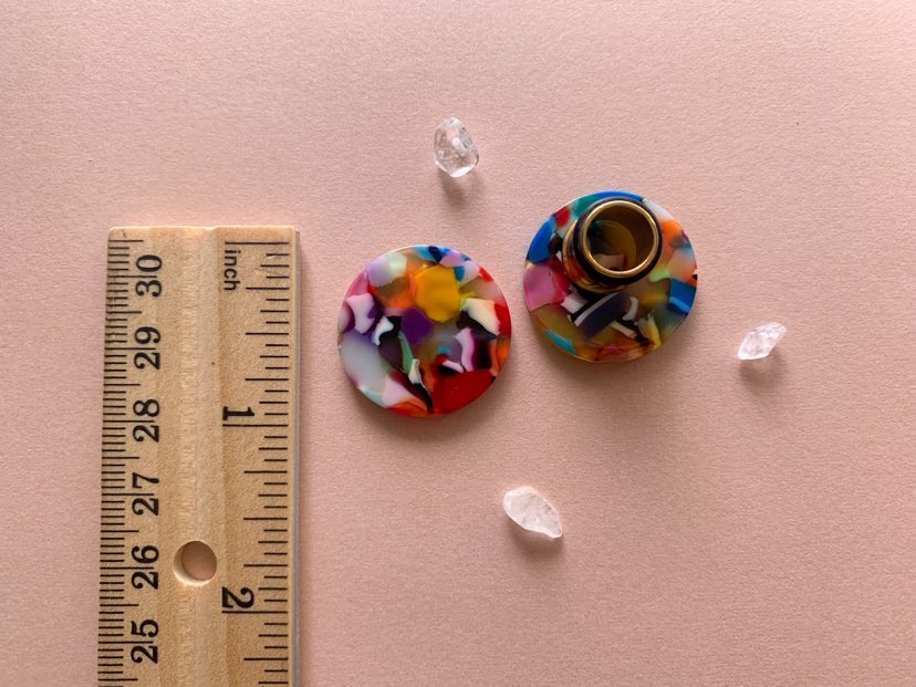 Rainbow Marble Studs