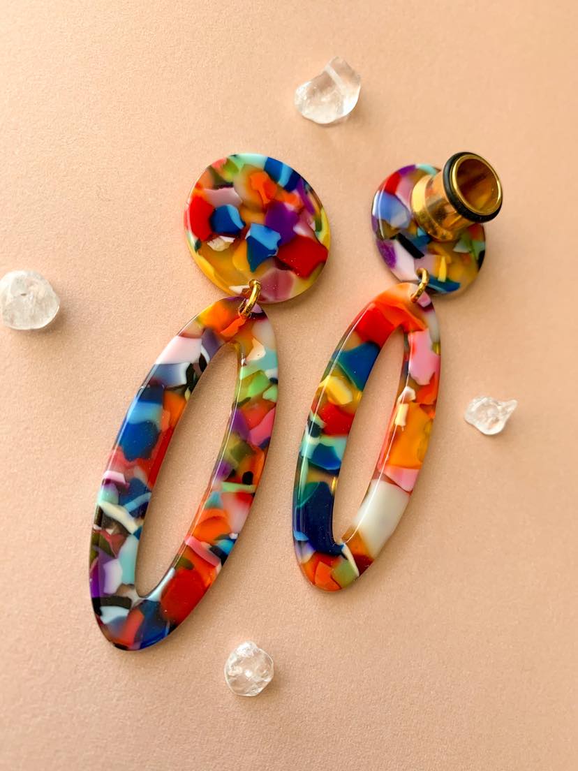 Rainbow Oval Hoops