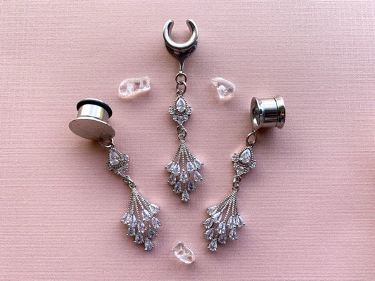 Silver Cz Embellished Dangles