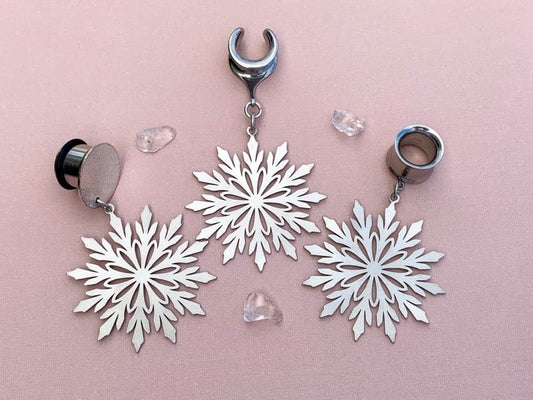 Silver Steel Snowflakes