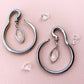 Silver Spiral Hangers w/ Oval Tears