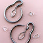 Silver Spiral Hangers w/ Oval Tears