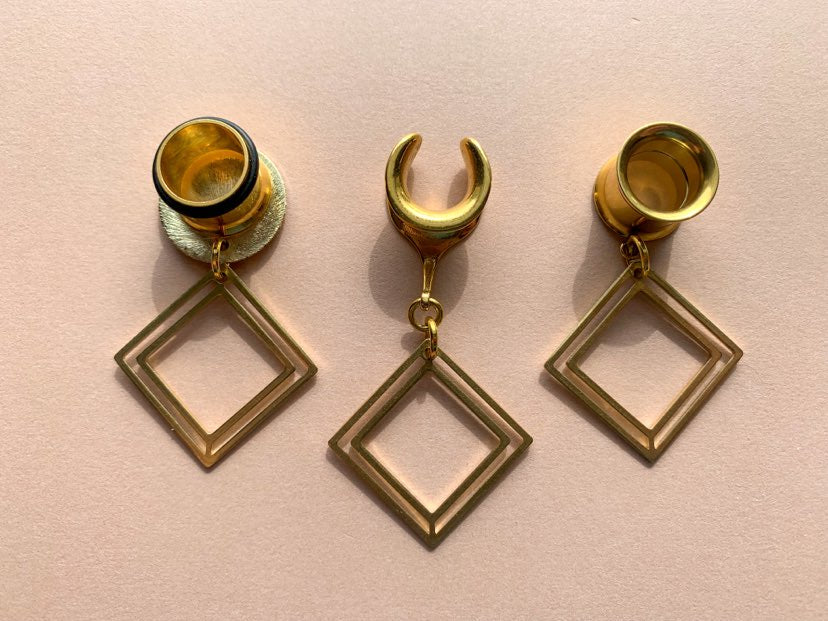 Small Gold Square Hoops