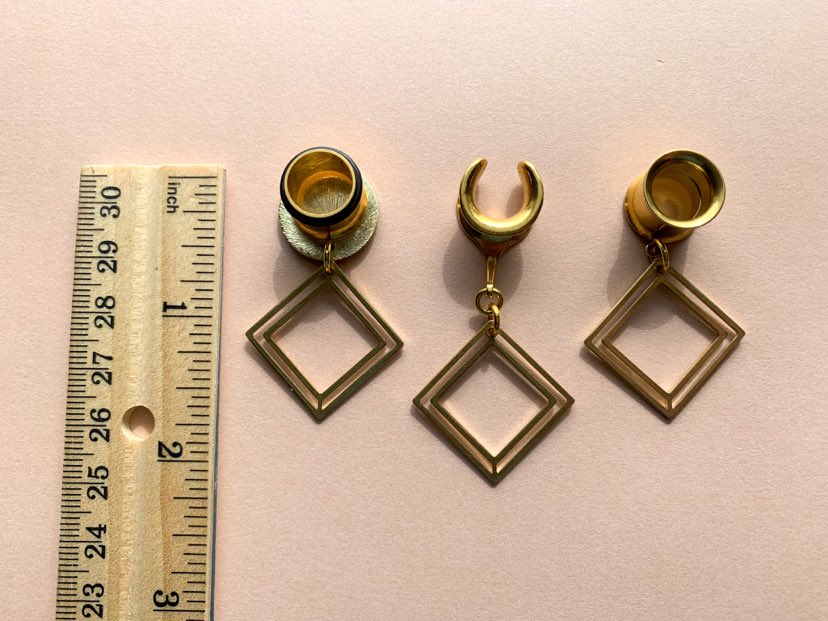 Small Gold Square Hoops