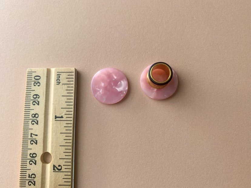 Small Pink Acetate Studs