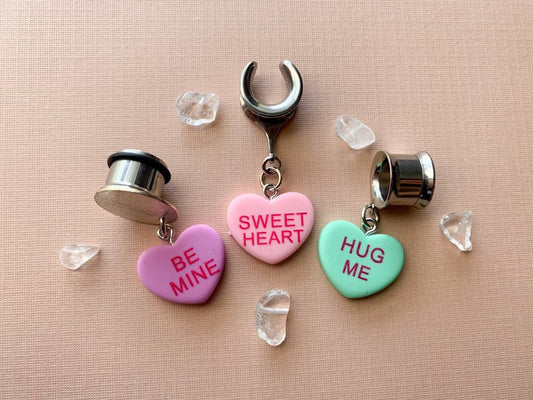 Silver Mismatched Conversation Hearts