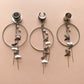 Silver Hoops With Butterfly Strands