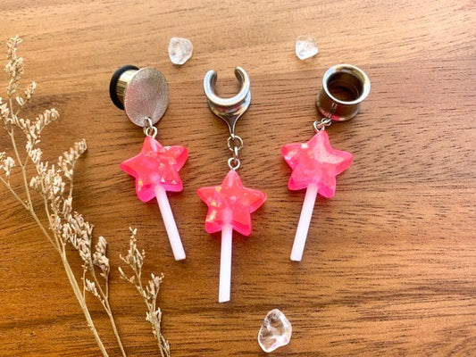 Pink Star Lollipops