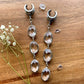 3-Tier Silver Faceted Glass Dangles