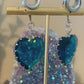 Large Blue Glass Hearts