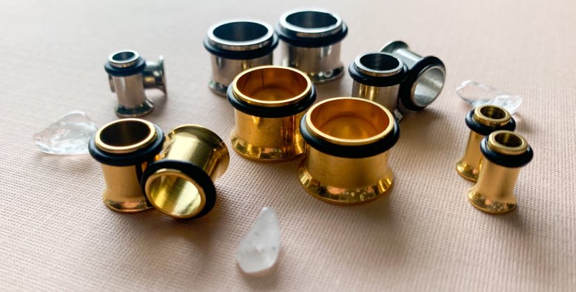 Gold Or Silver Minimalistic Ear Tunnels